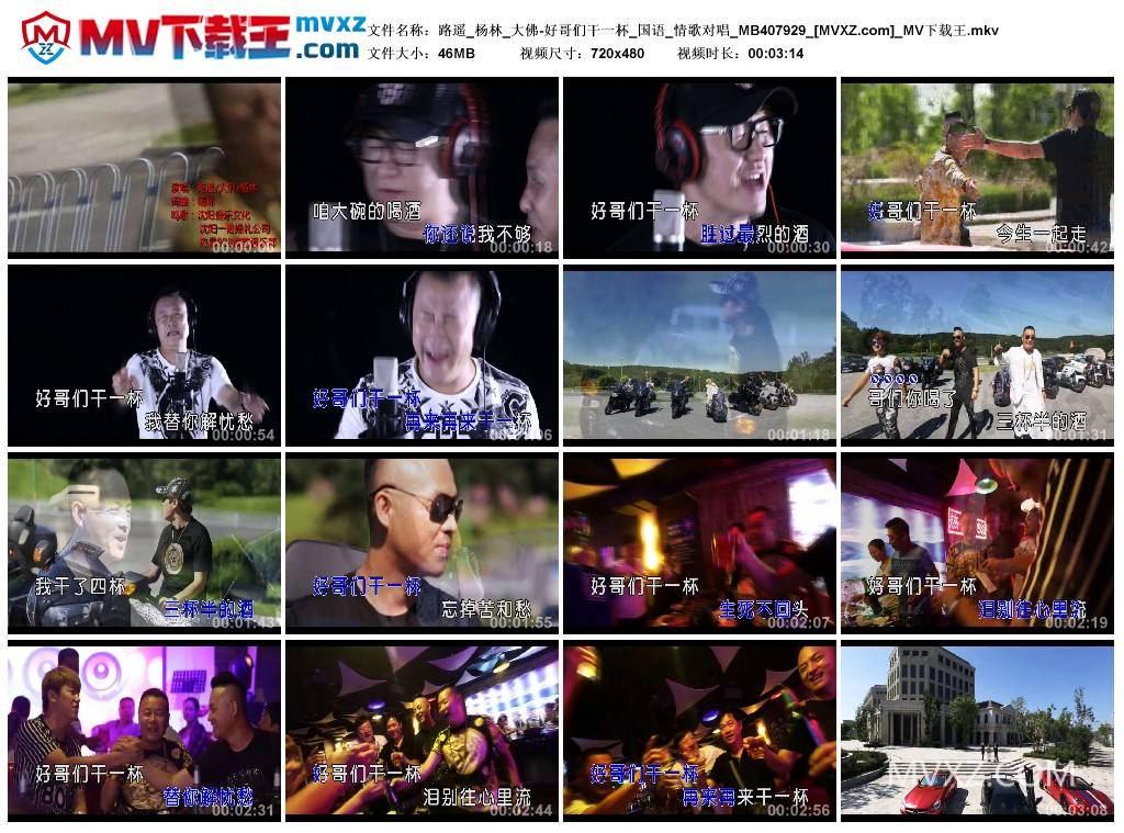 路遥_杨林_大佛-好哥们干一杯_国语_情歌对唱_MB407929